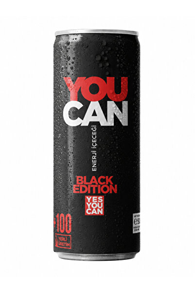 YOU CAN Black Edition Enerji İçeceği 250 ml 24'lü
