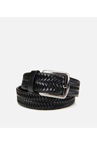 Hotiç Men's Leather Black Belt