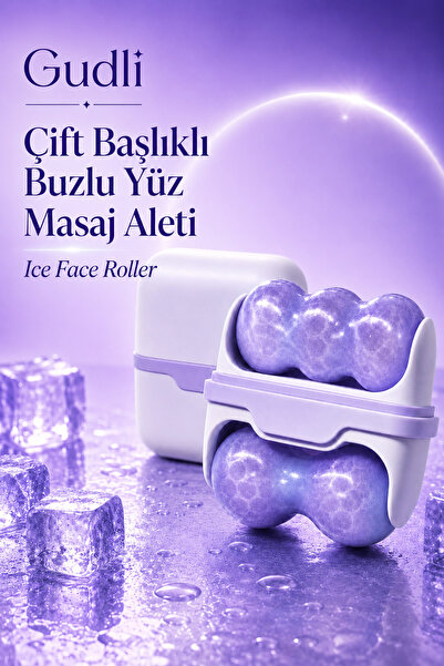 Gudli Ice Face Roller Çift Başlı Buzlu Yüz Masaj Aleti Canlandırıcı Sıkılaştı...