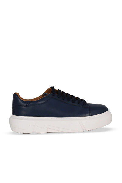 Bueno Shoes حذاء كاجوال من جلد نابا باللون الأزرق الداكن للرجال 32ma209