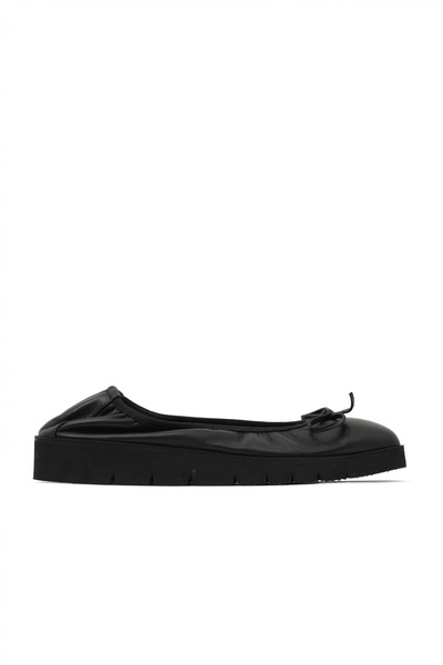 Bueno Shoes Balerini plati de dama din piele neagra 30wa9017