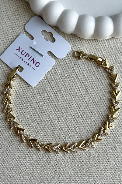 Modacaprea Xuping 14K V Çavuş Model Taşlı Kadın Xuping Bileklik I 17+2 cm Alt...