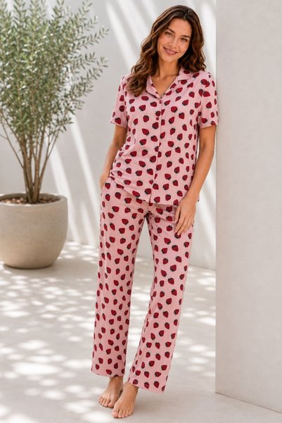 nisaNCa Short Sleeve Pegasus Shirt Pajama Set- Young Mother Series