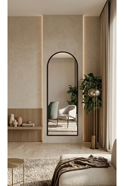 Marsah Home Oglinda De Perete Semiovala 180x70 Cm Negru
