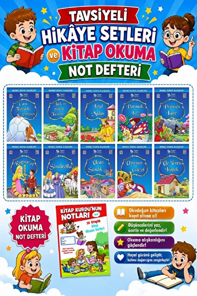 Üçgen Yayıncılık 1.ve 2.sınıflar Için Resimli Dünya Klasikleri 3 (10 Kitap)+ ...