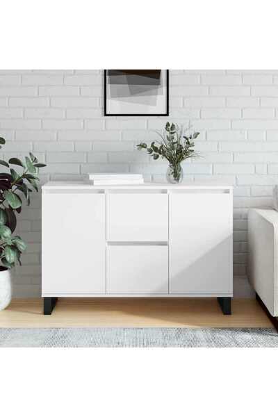 Concept Servantă, alb, 104x35x70 cm, lemn prelucrat
