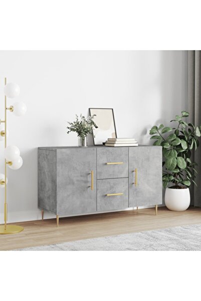 Concept Servantă, gri beton, 100x36x60 cm, lemn compozit