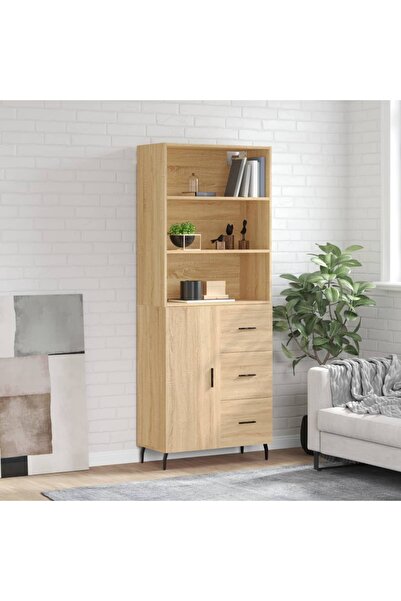 Concept Dulap înalt, stejar sonoma, 69,5x34x180 cm, lemn compozit