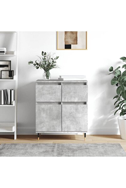 Concept Servantă, gri beton, 60x35x70 cm, lemn prelucrat