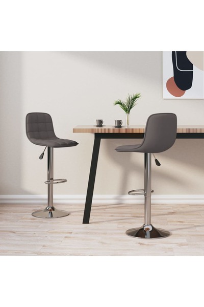 Concept Scaune de bar, 2 buc., gri taupe, material textil