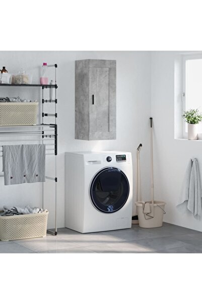 Concept Dulap de perete, gri beton, 34,5x34x90 cm, lemn prelucrat