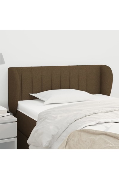 Concept Tăblie de pat cu aripioare maro închis 83x23x78/88 cm textil