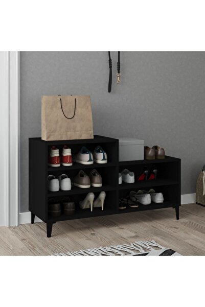 Concept Pantofar, negru, 102x36x60 cm, lemn compozit
