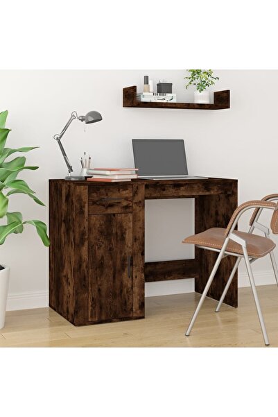 Concept Birou, stejar fumuriu, 100x49x75 cm, lemn prelucrat