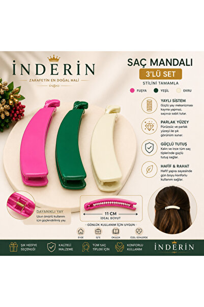 İnDerin مشبك موز عالي الجودة 3 قطع