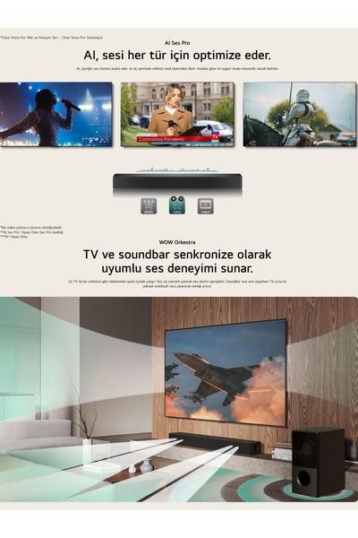 LG 600W Yüksek Ses ve Kalite,Sinema deneyimi, Kablosuz Bluetooth Optik ve USB...