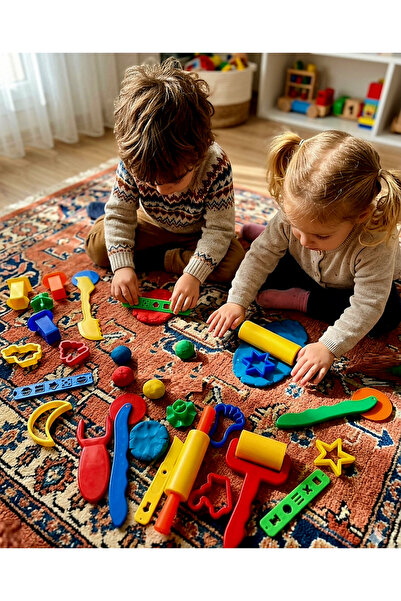 ALYTOYS ÇANTALI Oyun Hamuru SETİ 21 parça tutma saplı çanta 22x20cm içinde ha...