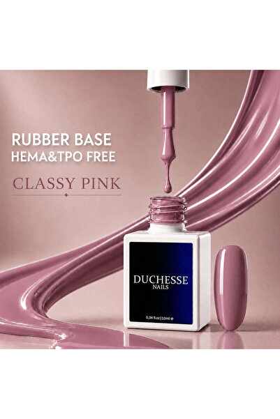 Duchesse Nails Bază cauciucată FĂRĂ HEMA și TPO, Nuanța Roz Elegant, 10 ml