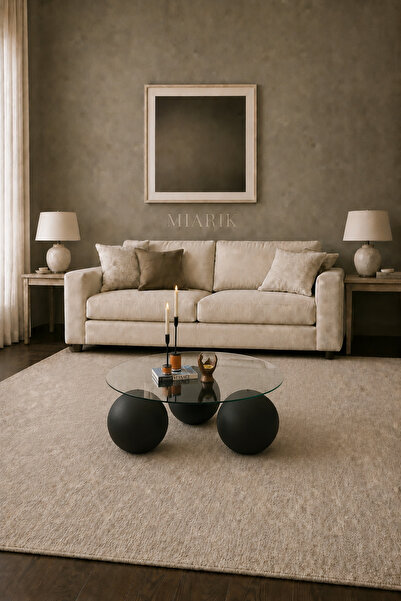 MIARIK DESIGN AHŞAP TOP AYAKLI YUVARLAK ORTA SEHPA