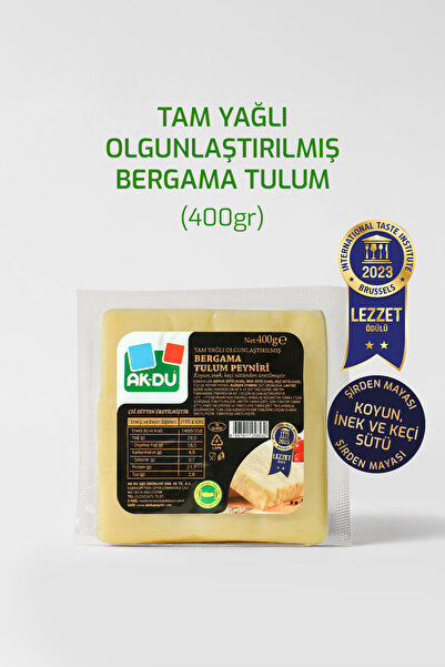 Akdu Tam Yağlı Olgunlaştırılmış Bergama Tulum Peyniri (Koyun-400 GR)