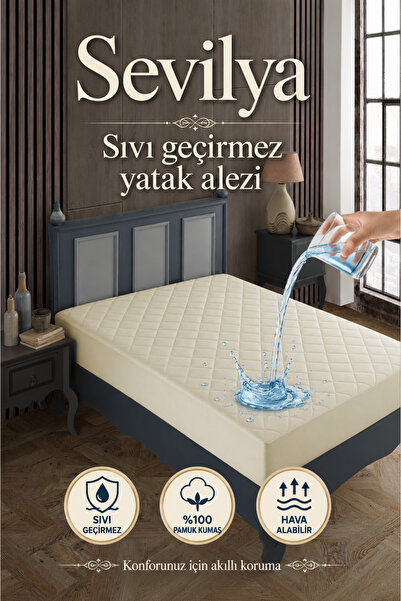 sevilya 100% bumbac matlasat rezistent la lichide de culoare bej Protector de...