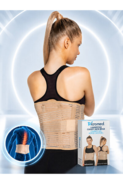 wicromed Lumbostad 26cm Bel Korsesi Bej Standart Fıtık Rahatlatır Lomber Disk...