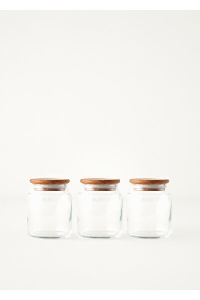 Bella Maison Joye wooden lid 3-piece jar set (290 cc)