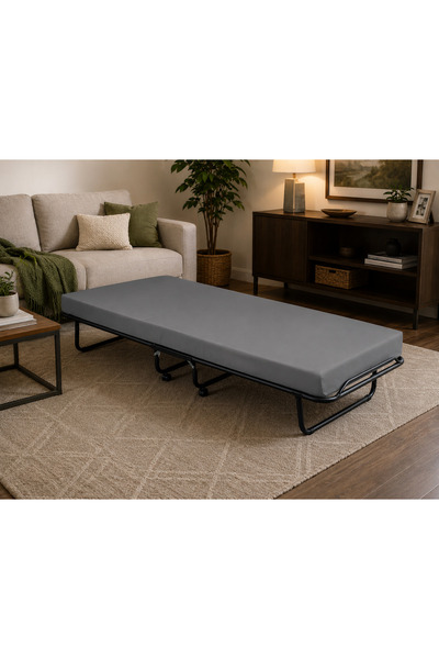 UnicSpot Pat pliant Lyra, gri, 190x80x28 cm