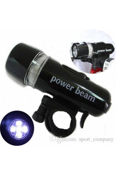 Led Bicycle Lamp Flashlight Front Headlight Lighting ( Battery Included) Black-black