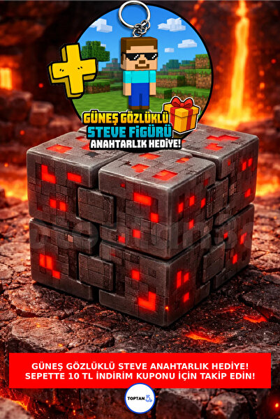 Toptan3D Kızıl Taş Redstone Cevheri Stres Küpü, Fidget, Sonsuz Küp, Katlanabi...
