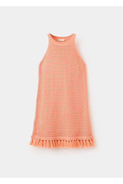MANGO Kids Püsküllü kroşe elbise