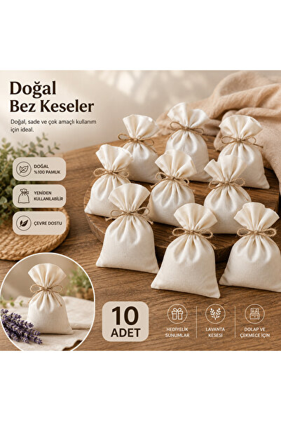 fabricorg Hediyelik Dekoratif Lavanta Kesesi 10 Adet