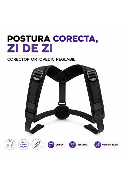 iTin Corector postura ortopedic pentru indreptare spate, coloana si umeri, un...