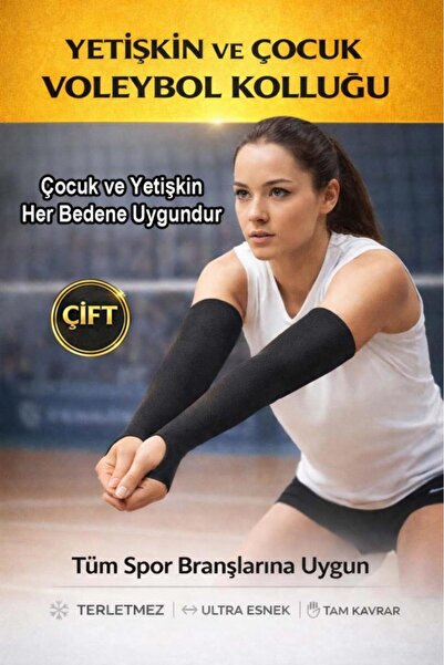Liggo Çift Voleybol Kolluğu Parmaklı Likralı Ellik Sporcu Kolluğu