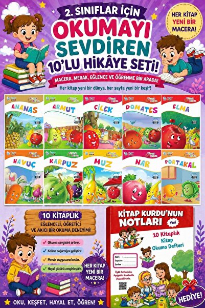 Üçgen Yayıncılık 2.Sınıflar İçin Okumayı Sevdiren 10 lu Hikaye Seti 11 (Kitap...