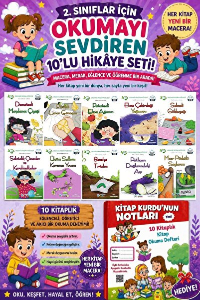 Üçgen Yayıncılık 2.Sınıflar İçin Okumayı Sevdiren 10 lu Hikaye Seti 8 (Kitap ...
