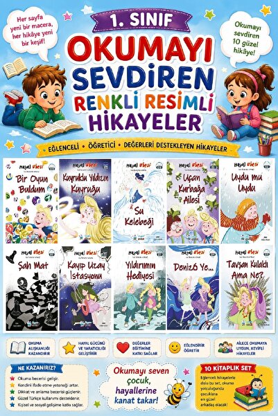 Üçgen Yayıncılık 1. Sınıf Okumayı Sevdiren Renkli Resimli Hikayeler 23- 10 Kitap