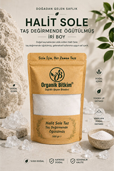 OB Organik Bitkim Organik Bitkim Halit Sole Tuz Taş Değirmende Öğütülmüş 500 gr