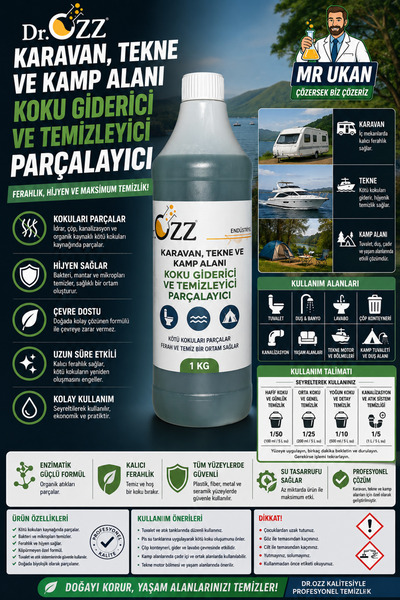 Dr.Ozz Karavan ve Kamp Alanı Koku Giderici ve Temizleyici Parçalayıcı 1 Kg