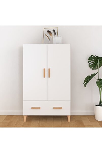 Concept Dulap înalt, alb, 70x31x115 cm, lemn prelucrat