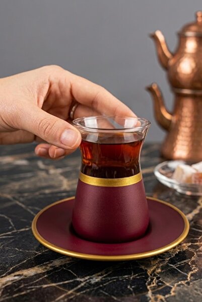 DECOSTYLE Gold Irem Çay Seti Hisar Dekor el yapımı