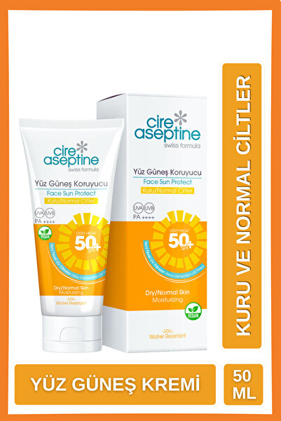 CIRE ASEPTINE واقي شمسي للوجه للبشرة الجافة والعادية بمعامل حماية 50 SPF 50 مل