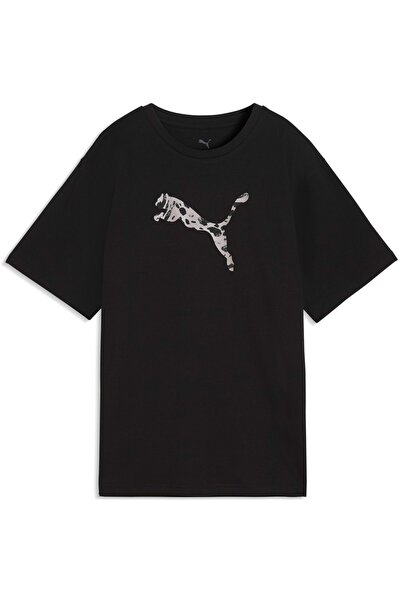 Puma Tricou negru pentru femei Essential Graphic Animal, stil casual 69182101