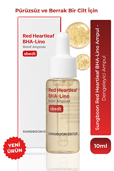 SUNGBOON EDITOR Sungboon Red Heartleaf BHA-Lino Ampul - Dengeleyici Ampul 10ml