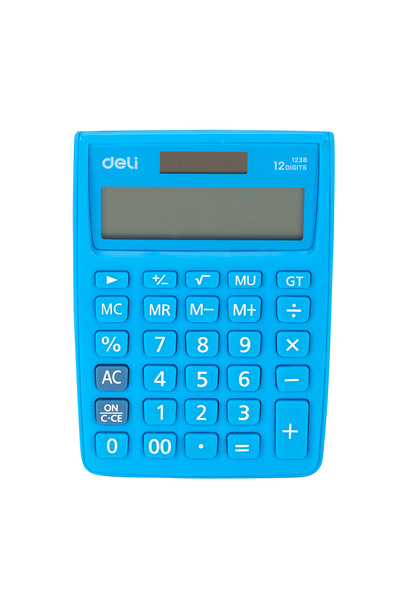 Deli CALCULATOR DE BIROU 12 CIFRE ALB-ALBASTRU 1238