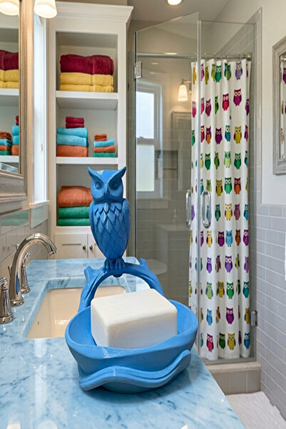 Küp Atölye Specially Designed Owl Soap Dish Adds Color to Your Bathroom