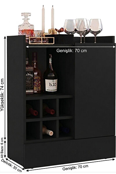 aberra Mini bar şaraplık şişelik servis alanı