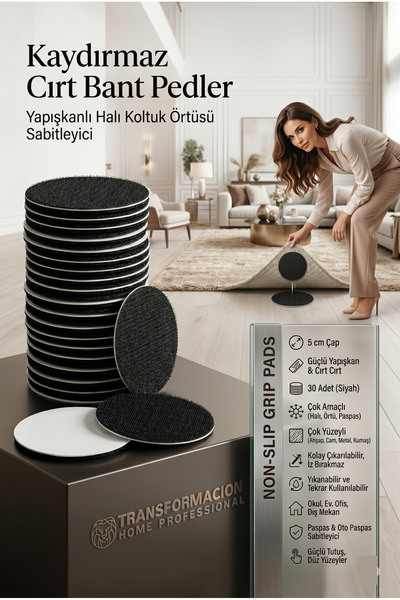 Transformacion Halı Kaydırmaz Cırt Pedler 30 ADET