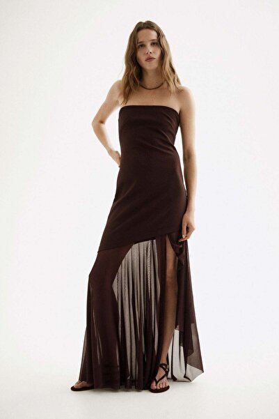 H&M Dual-fabric bandeau dress