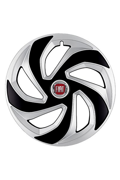 Autohelix MSA Set de 4 capace de jantă Rex Gri-Negru R16 pentru gama auto Fiat